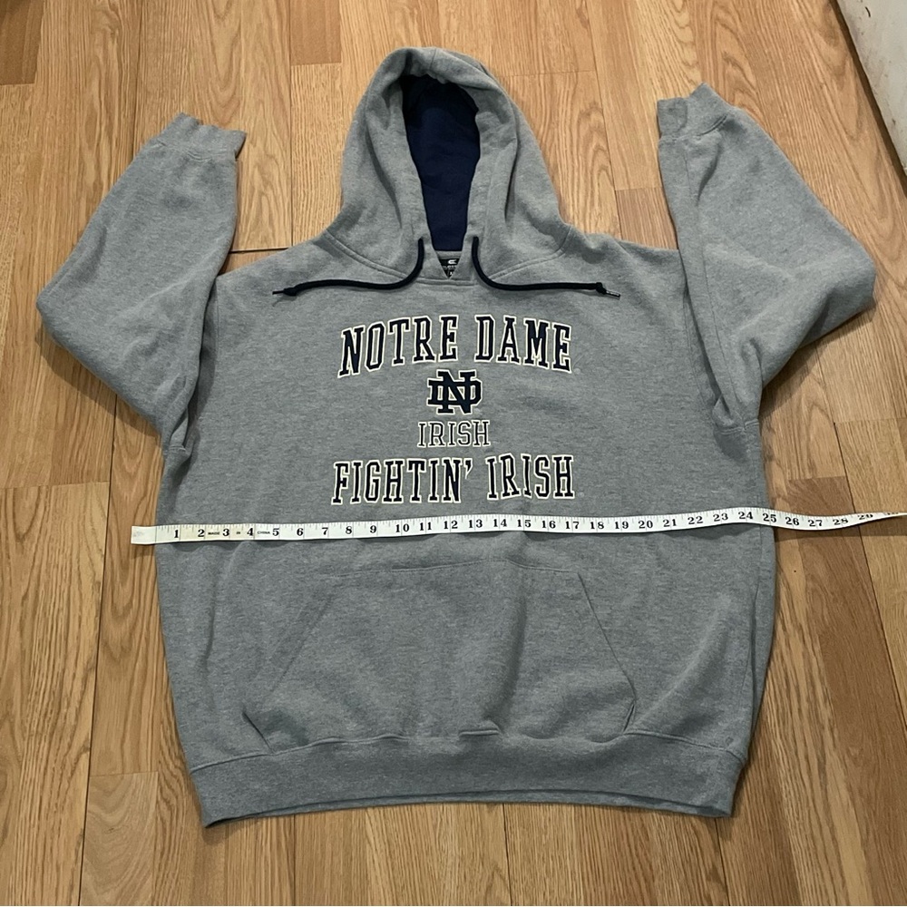 Colosseum Mens XL Notre Dame Pullover Hoodie Sweater Gray Sports Athletics - Picture 5 of 9